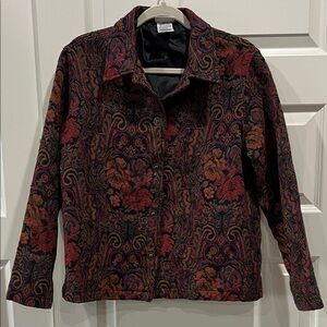 Vintage Tapestry Floral Women’s Jacket Sz  M (8/10)
